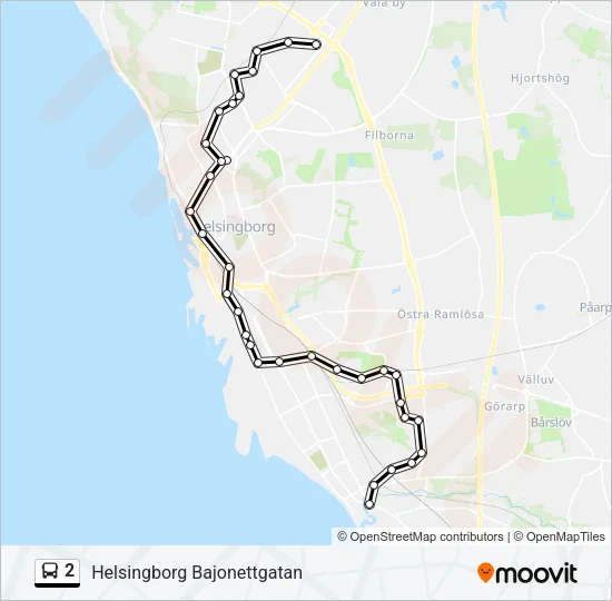 2 Bus Line Map