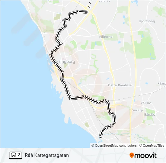 2 Bus Line Map