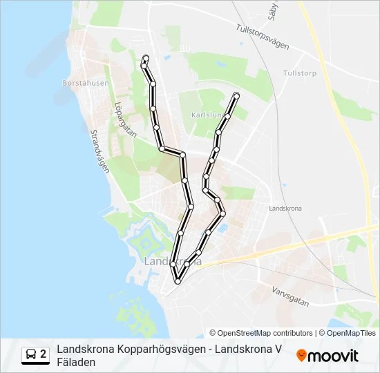 2 Bus Line Map