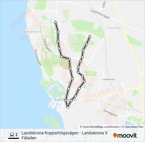 2 Bus Line Map
