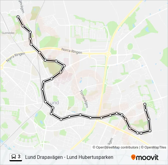 3 Bus Line Map