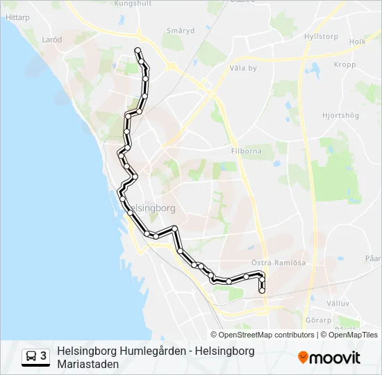 3 Bus Line Map
