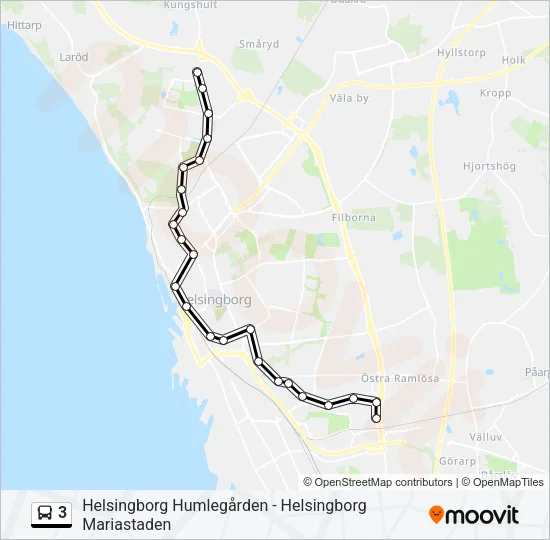 3 Bus Line Map