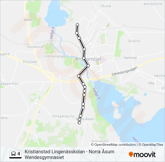 4 Bus Line Map