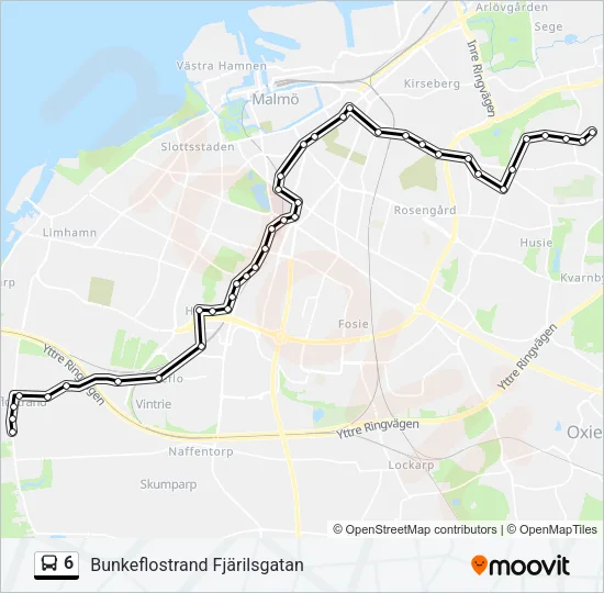 6 Bus Line Map