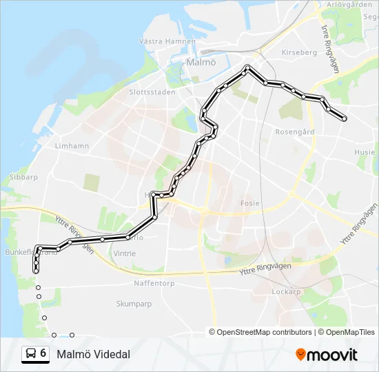 6 Bus Line Map