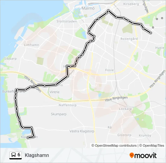 6 Bus Line Map