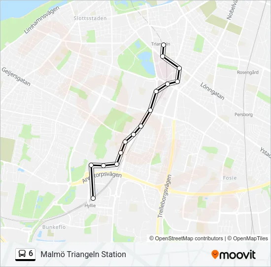 6 Bus Line Map