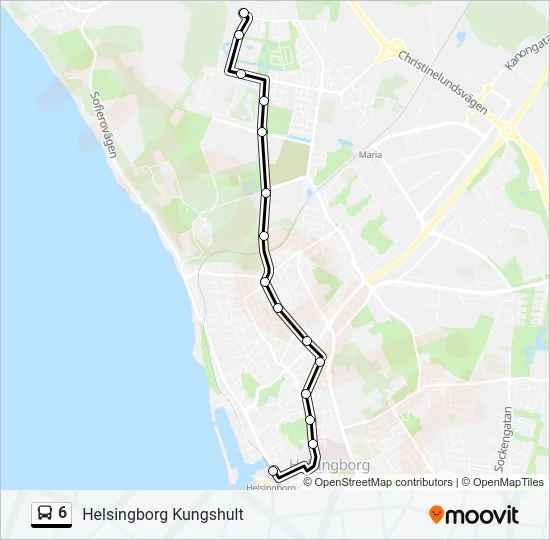 6 Bus Line Map
