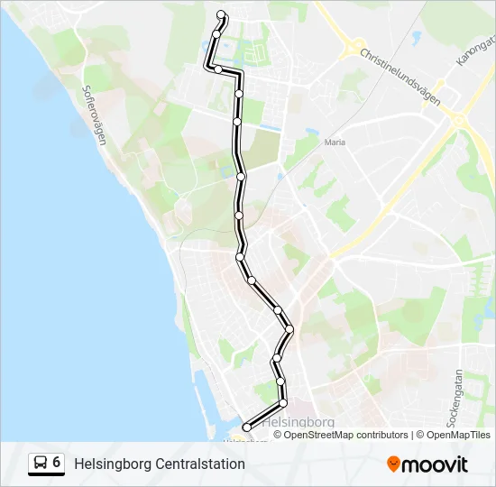 6 Bus Line Map