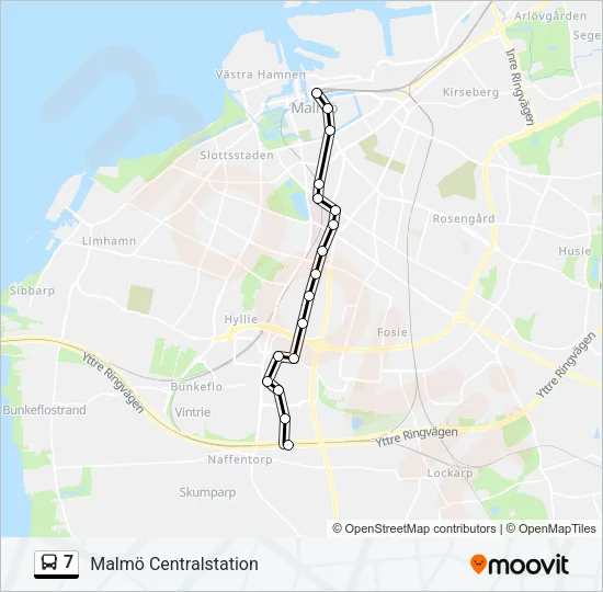 7 Bus Line Map