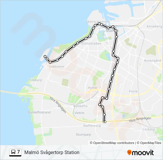 7 Bus Line Map
