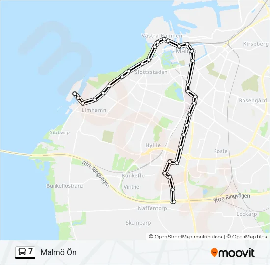 7 Bus Line Map