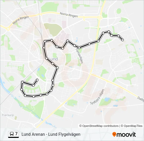 7 Bus Line Map