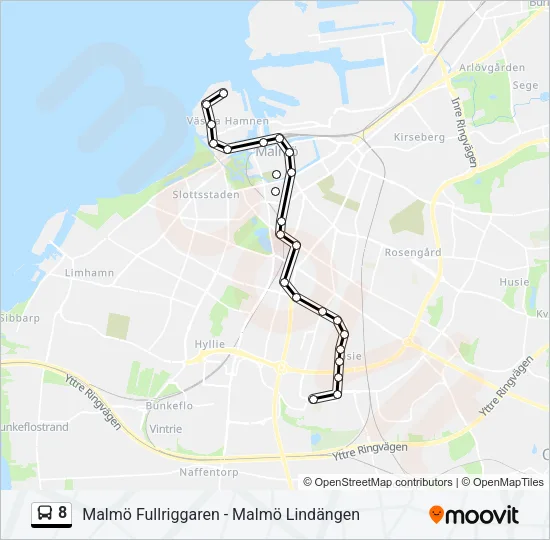8 Bus Line Map