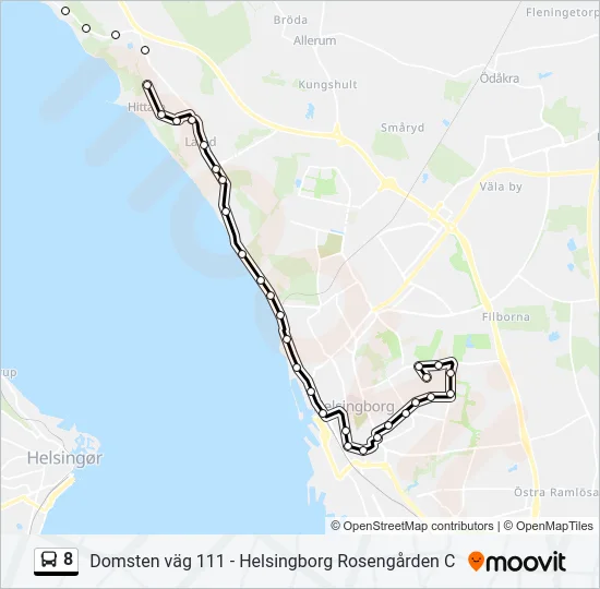 8 Bus Line Map