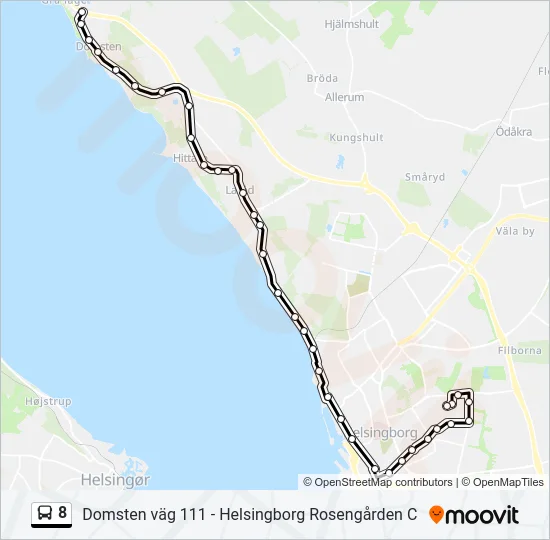 8 Bus Line Map
