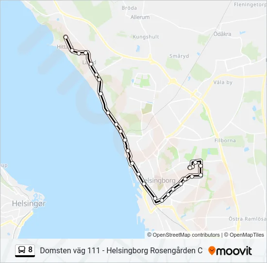 8 Bus Line Map