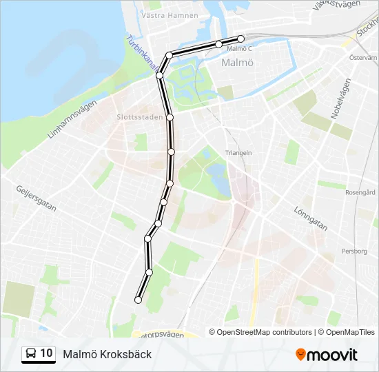10 Bus Line Map