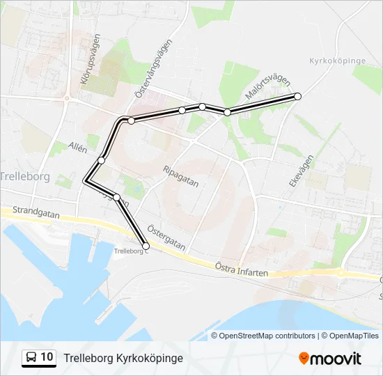 10 Bus Line Map