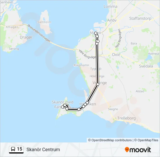 15 Bus Line Map