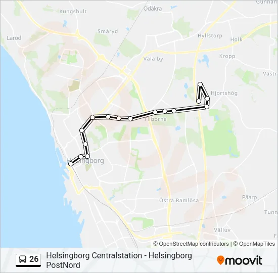 26 Bus Line Map