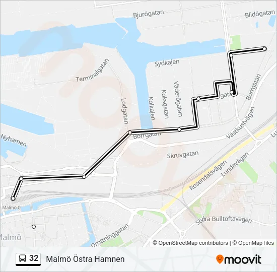 32 Bus Line Map