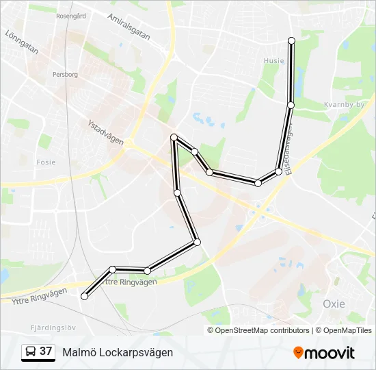 37 Bus Line Map