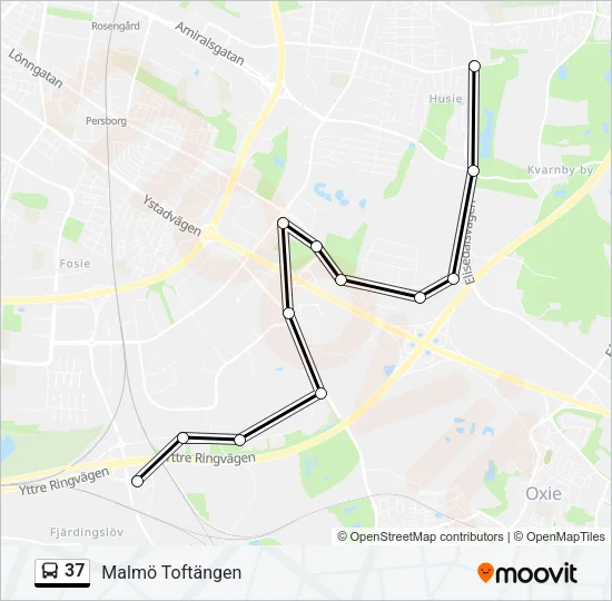 37 Bus Line Map