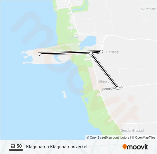 50 Bus Line Map