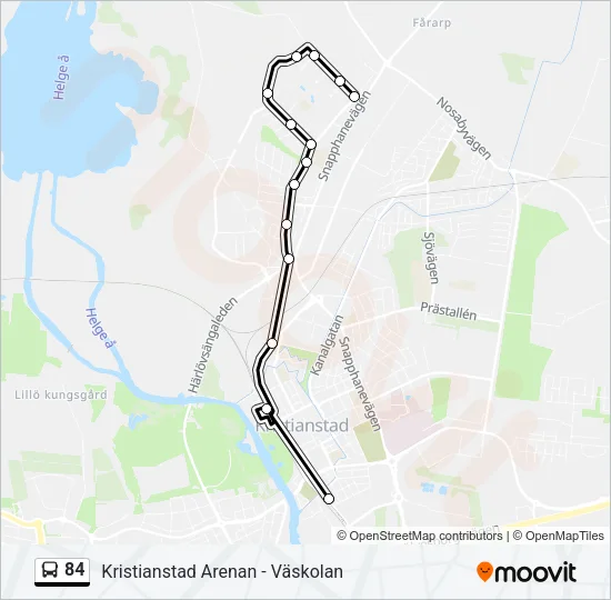 84 Bus Line Map