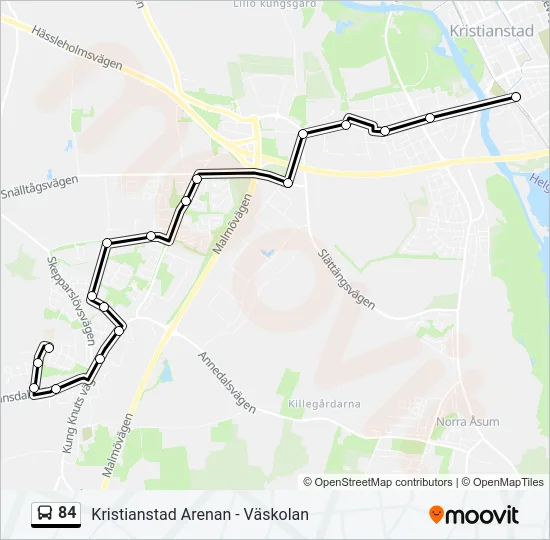 84 Bus Line Map
