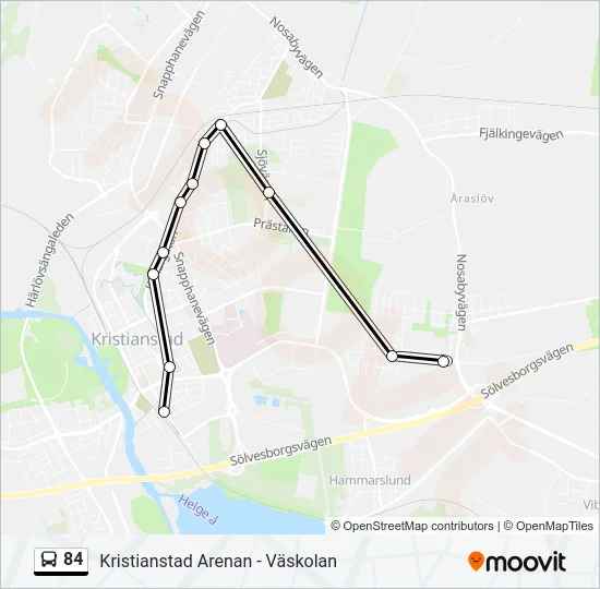 84 Bus Line Map
