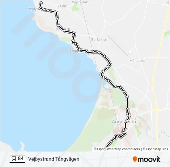 84 Bus Line Map