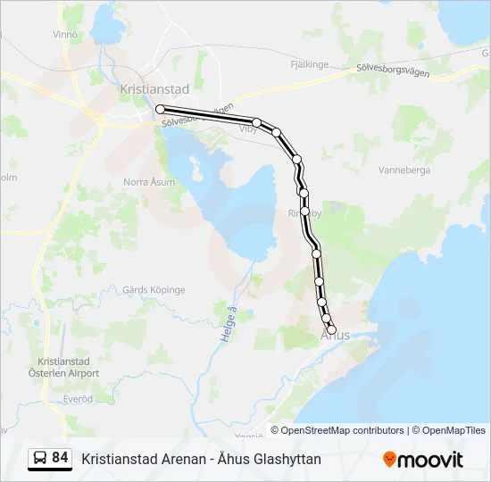 84 Bus Line Map