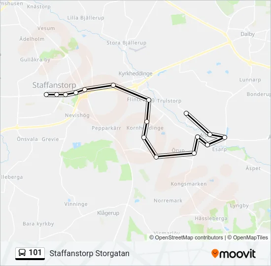 101 Bus Line Map