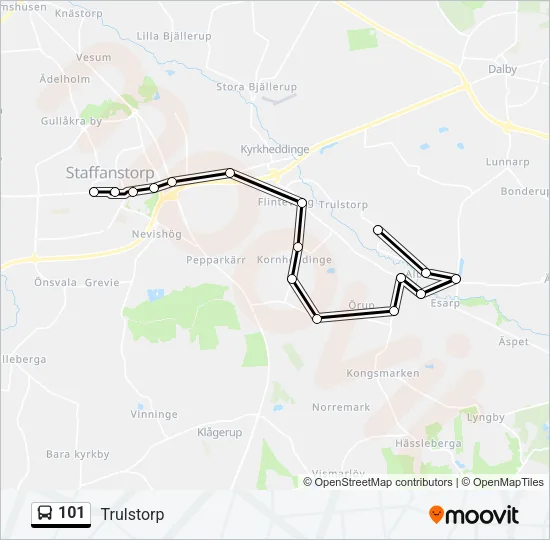 101 Bus Line Map