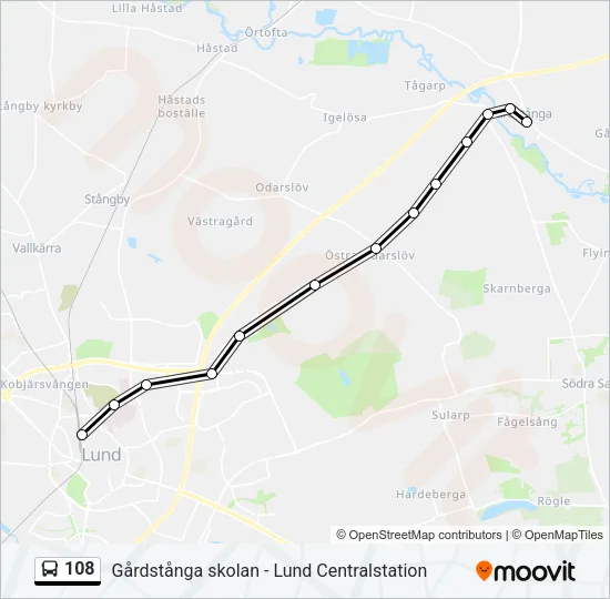108 Bus Line Map