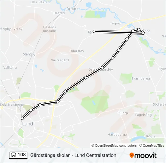 108 Bus Line Map