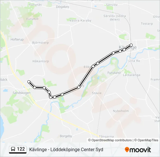122 Bus Line Map