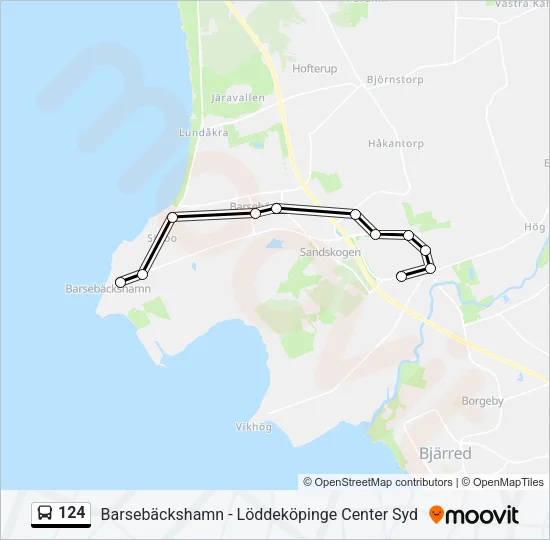124 Bus Line Map