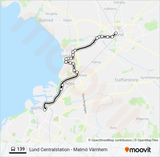 139 Bus Line Map