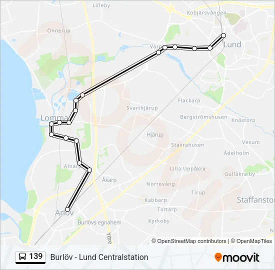 139 Bus Line Map
