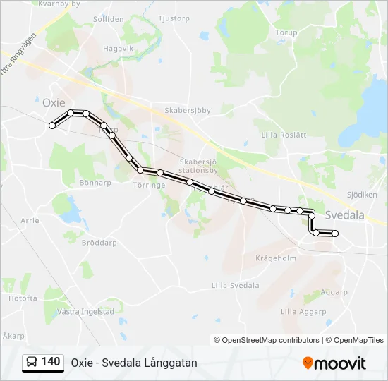 140 Bus Line Map