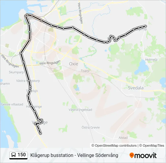 150 Bus Line Map