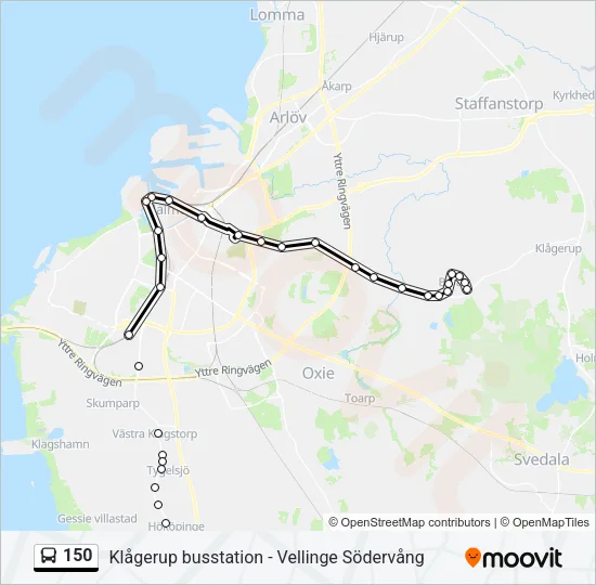 150 Bus Line Map