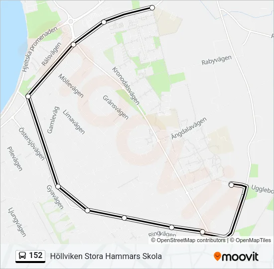 152 Bus Line Map