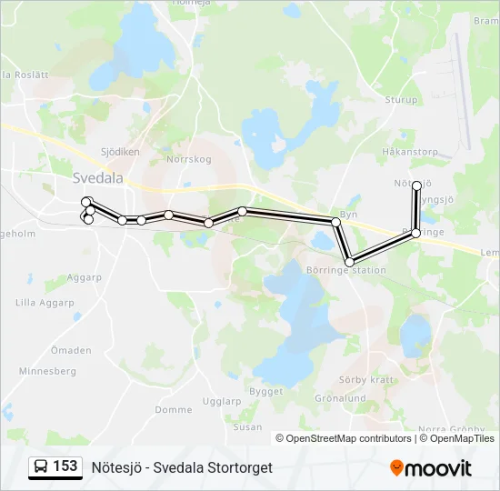 153 Bus Line Map