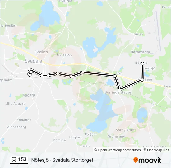 153 Bus Line Map