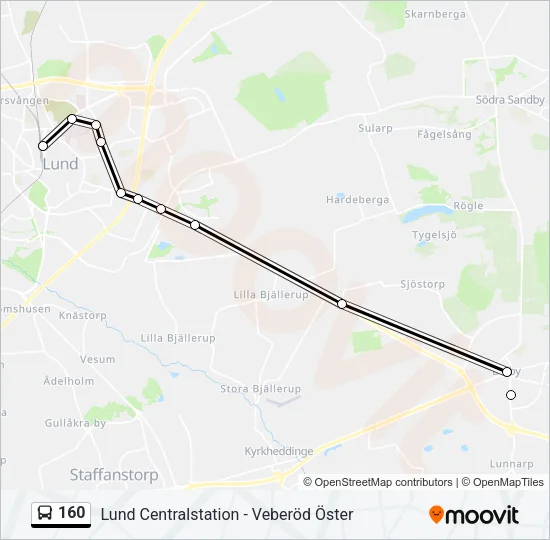 160 Bus Line Map